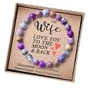 THEMEROL Handmade Gifts for Girls/Women-Love/Protection-Natural Crystal Bracelet for Daughter Granddaughter Niece Sister Mom Aunt Wife
