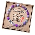 THEMEROL Handmade Gifts for Girls/Women-Love/Protection-Natural Crystal Bracelet for Daughter Granddaughter Niece Sister Mom Aunt Wife