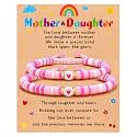 GLITTO Mom Daughter Gifts, 2ps Matching Beaded Heart Bracelets Jewelry for Mother Daughter/Mommy and Me/Mama Mini