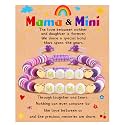 GLITTO Mom Daughter Gifts, 2ps Matching Beaded Heart Bracelets Jewelry for Mother Daughter/Mommy and Me/Mama Mini
