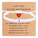 Valentines Day Gifts for Him Her Heart Love Letter Initial Matching Couple Bracelets for Women Men Teen Gifts Best Friend Graduation Birthday Gifts A-Z Braided Bracelet Son Daughter Dad Jewelry