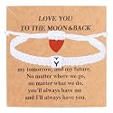 Valentines Day Gifts for Him Her Heart Love Letter Initial Matching Couple Bracelets for Women Men Teen Gifts Best Friend Graduation Birthday Gifts A-Z Braided Bracelet Son Daughter Dad Jewelry
