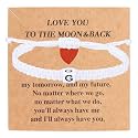 Valentines Day Gifts for Him Her Heart Love Letter Initial Matching Couple Bracelets for Women Men Teen Gifts Best Friend Graduation Birthday Gifts A-Z Braided Bracelet Son Daughter Dad Jewelry