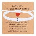 Valentines Day Gifts for Him Her Heart Love Letter Initial Matching Couple Bracelets for Women Men Teen Gifts Best Friend Graduation Birthday Gifts A-Z Braided Bracelet Son Daughter Dad Jewelry