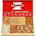 Valentines Day Nuts Gift Box Healthy Valentine Gifts for Men Love Heart Shaped Platter and Lid with 8 Assorted Premium Nuts