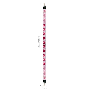 valerie canvas crossbody shoulder sling bag strap replacement - adjustable pink heart