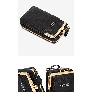 valerie women crossbody phone bag ladies wallet small soft pu leather cell phone purse mini shoulder bag with strap card slots