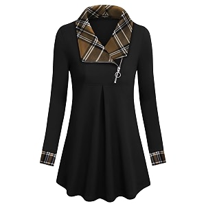 VALOLIA Womens Casual Swing Sweatshirt Long Sleeve