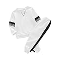 Valphsio Boy's Color Block Tracksuits Casual Sweatshirt Sports Pants Outfit Sets