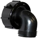 Valterra T01-0091VP Swivel Drain Connector - 90°, 1-1/2" x 3/4", Black