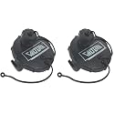 Valterra T1020-1VP Waste Valve Cap - 3" with Capped 3/4" GHT, Black (Carded) (Pack of 2)
