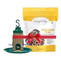 Value Nest Combo 1 Hanging Plastic Bird Feeder &amp; 900gm Wild Bird Food Mix