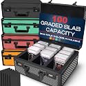 VALUN 100+ Premium Graded Card Storage Box - PSA Slab Case for Sports Cards