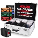 VALUN 160+ Premium Graded Card Storage Box - PSA Slab Case for Sports Cards