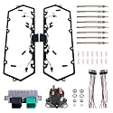 Valve Cover Gaskets + Harness Glow Plugs + BK Relay with Inner Injector + Controller Compatible with 7.3L Ford Diesel Powerstroke 98-03