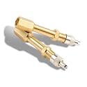 Valve Stem Extension, 50mm/1.97" Heavy-Duty Brass Tire Adapter with Straight Bore Design, Universal Fit for Car/Truck/Motorcycle/Bike/Mower/Scooter, Air Inflation Extender Kit (2-Pack)