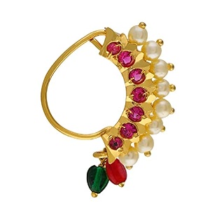 vama fashions maharashtrian marathi traditional nath nose ring pins without piercing nathiya for women