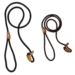 vama leathers dog vamaleathers cord type nylon leash ampcord type nylon leash with adjustable loop brown with thickness 1 cm 5 feet 60 inches 1 count pack of 1