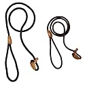 Vama Leathers Dog Vamaleathers Cord Type Nylon Leash &amp;Cord Type Nylon Leash with Adjustable Loop Brown with Thickness 1 Cm 5 Feet 60 Inches, 1 Count (Pack of 1)
