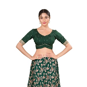 Vamas Womens Art Silk Front Open Saree
