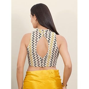 Vamas Womens Net Saree Blouse Padded