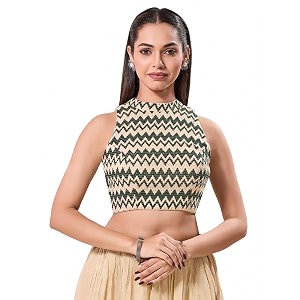 Vamas Womens Net Saree Blouse Padded