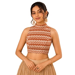 Vamas Womens Net Saree Blouse Padded