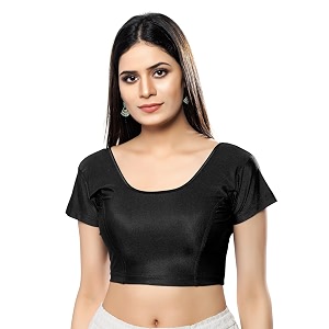 Vamas Womens Shimmer Non-Padded Stretchable Short Sleeve