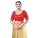 Vamas Women39s Silk Padded Self Design Half