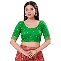 Vamas Women39s Silk Padded Self Design Half