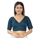 Vamas Women39s Silk Padded Self Design Half