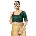 Vamas Women39s Silk Padded Self Design Half