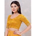 Vamas Women39s Silk Padded Self Design Half