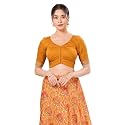 Vamas Women39s Silk Padded Self Design Half