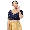 Vamas Women39s Silk Padded Self Design Half