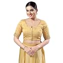Vamas Women39s Silk Padded Self Design Half