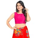Vamas Women39s Silk Solid Sleeveless Readymade Saree