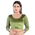 Vamas Women's Velvet Non-Padded Stretchable Long Sleeve Saree Blouse (A-46)