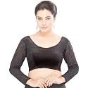 Vamas Women's Velvet Non-Padded Stretchable Long Sleeve Saree Blouse (A-46)