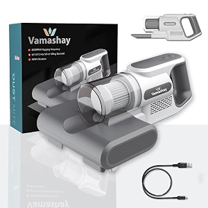 dust mites vacuum cleaner for home mattress sofa bed and more  10 kpa high suction power with 99 uv sterilization  handheld mini cleaning machine removes allergens amp pet hair  55w
