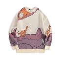Vamtac Mens Oversized Sweater Vintage Graphic Pullover Crewneck Knit Jumper Y2K Unisex Streetwear 2026 Fall Tops
