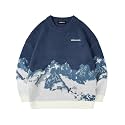 Vamtac Mens Oversized Sweater Vintage Graphic Pullover Crewneck Knit Jumper Y2K Unisex Streetwear 2026 Fall Tops