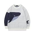 Vamtac Mens Oversized Sweater Vintage Graphic Pullover Crewneck Knit 2026