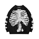 Vamtac Mens Oversized Sweater Vintage Graphic Pullover Crewneck Knit Jumper Y2K Unisex Streetwear 2026 Fall Tops