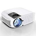 vamvo Mini Projector Portable VideoProjector Support 1080P 200" Mini HD Movie Projector, Outdoor Projectors with Stylish streamlined Design, Compatible with phone/ Tablet/ Laptop/ TV Stick/ PS4 etc.
