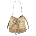 Van Caro Handwoven Cotton Straw Shoulder Bag Crochet Tassel Beach Bohemian Purse for Women