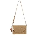 Van Caro Handwoven Cotton Straw Shoulder Bag Crochet Tassel Beach Bohemian Purse for Women