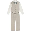 Van Heusen Boys' 4-piece Formal Dress Up Suit Vest Set, Vest, Pants, Collared Dress Shirt, and Tie