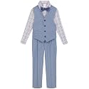 Van Heusen Boys' 4-piece Formal Dress Up Suit Vest Set, Vest, Pants, Collared Dress Shirt, and Tie