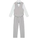 Van Heusen Boys' 4-piece Formal Dress Up Suit Vest Set, Vest, Pants, Collared Dress Shirt, and Tie